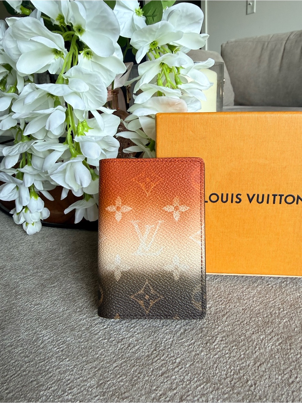 Louis Vuitton Monogram Ombre Limited Edition Gradient Card Holder — Brown/Orange